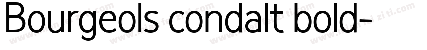 Bourgeols condalt bold字体转换